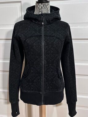 Lululemon Special Edition Scuba Hoodie *Bow Sz 10 Beautiful Baroque Black $148